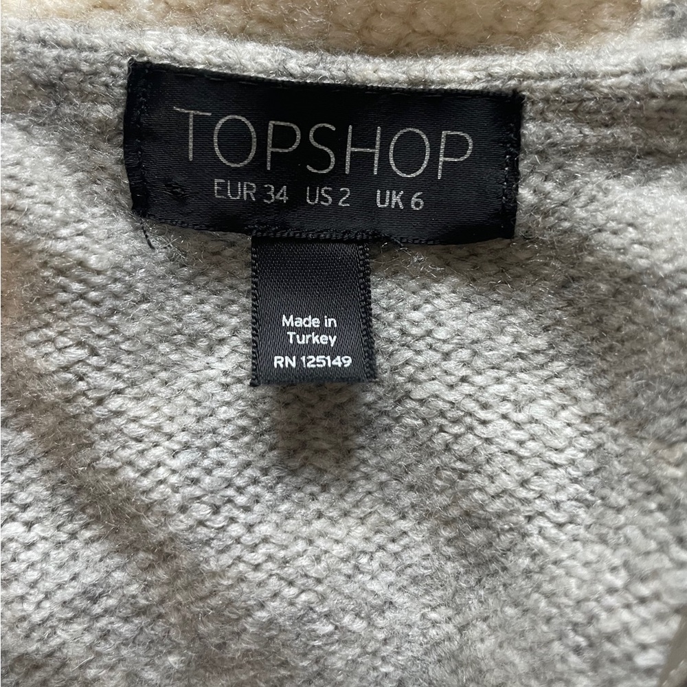 Topshop - Women’s Oversized Size 6 - Color Block Cardigan - Picture 2 of 8